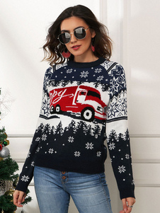 Suéter de mujer 2023 Tops de punto de Navidad