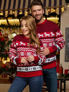 Pareja 2023 suéteres navideños de punto de Navidad