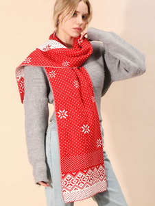 Damenschal Qualität Weihnachtsmuster Winter Warm Acc