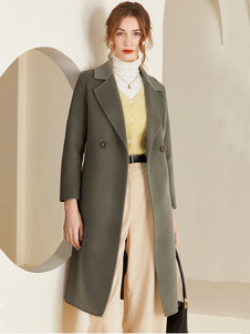 Women's Wool Coat 100% Wool Overcoat Winter Outerwear 2023
