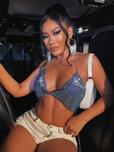Clubwear Tops Moda sin mangas Pole Dance Tops