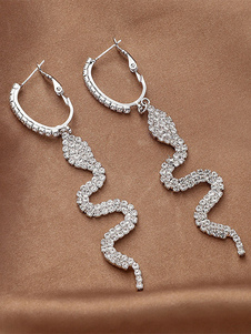 Pendientes de boda Rhinestone Joyería nupcial perforada con diamantes de imitación para mujer