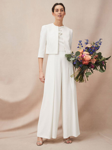 Mother Dress Jewel Neck 3/4 Ärmel A-Linie Plissee Gastkleider für die Hochzeit Kostenlose Anpassung
