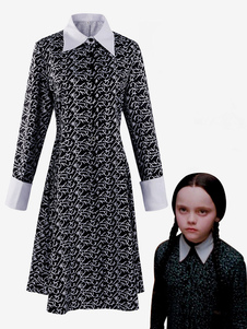 The Addams Family Movie Cosplay Wednesday Kid Halloween Cosplay Costumes