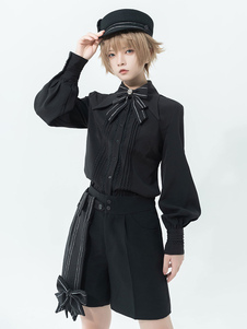 【Pre-vendita】 Gothic Lolita Ouji Fashion Bloomers Bow Pantalone nero dritto