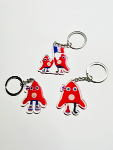 Porte Clé 3 Pièces Les Phryges Mascottes Des Jeux Olympiques Paris 2024 Accessoire Décoration