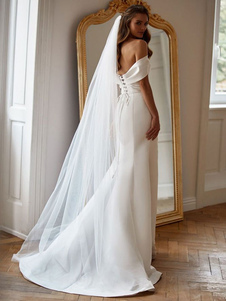 Wedding Veil Two-Tier Tulle Cut Edge Classic Bridal Veil