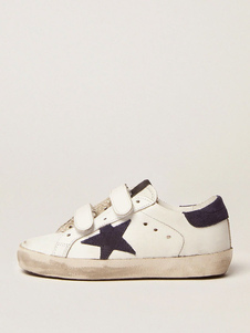 Zapatillas blancas para niños Zapatos de skate con punta redonda