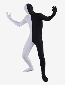 Morph Suit Halloween Dois tons de corpo inteiro Zentai ternos Halloween
