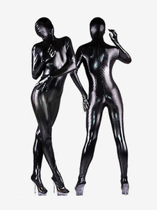 Sexy Brillante Negro Halloween Entero Body Disfraz Cosplay Halloween