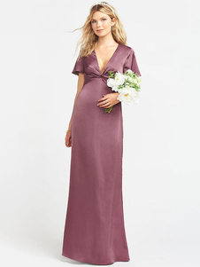 Bridesmaid Dress Floor-Length Wedding Party Dress Free Customization
