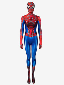 Women Spiderman Costumes Ture Red Superheros Lycra Spandex Jumpsuit Catsuits Zentai