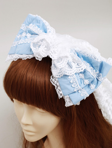 Lolitashow Lolita Bow Kopfschmuck in Blau 
