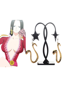 قطعة واحدة بوا هانكوك أقراط معدنية أنمي شيك