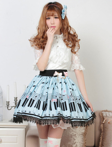 Sweet Lolita Skirt The Cat On The Piano Keys SK Lolita Skirt