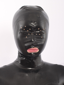 Black Open Mouth Latex Hoods Halloween
