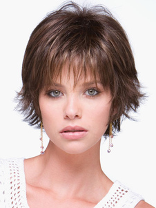 Curl Tip synthetic Women's Chic Short Wigs With Bangs