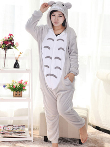Kigurumi Pajamas Totoro Onesie Womens Flannel Anime Cosplay Costume Halloween
