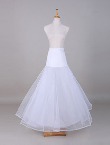 Jupon de mariage blanc 2 couches en tulle