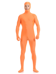 Toussaint Cosplay Costume de zentaï orange lycra spandex Déguisements Halloween