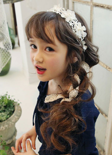 White Wedding Headband For Flower Girl