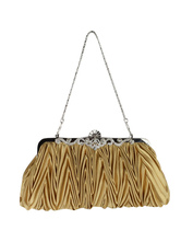 gold satin evening bag