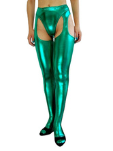 Toussaint Cosplay Pantalons BumBum vert métallisé sexy G-string Déguisements Halloween