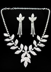 Silver Rhinestone Wedding Bridal Jewelry Set