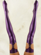 ストッキング，全身タイツアクセサリー　紫色　コスチューム　セクシー　仮装パーティー ハロウィン