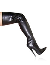 Pole Dance Shoes High Heel Leather Boots