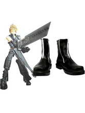 Halloween Botas negras de Cloud Strife para cosplay de Final Fantasy