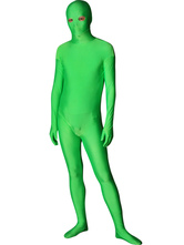 Зеленый Зентай Костюм с открытыми глазами Хэллоуин полное тело Хэллоуин