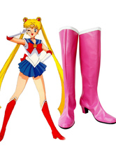Halloween Botas de Usagi Tsukino para cosplay de Sailor Moon 