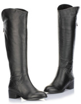 flat heel high boots