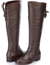 brown flat knee high boots
