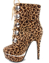 bottines leopard mango