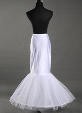 Branco 90cm líquido Lycra Sereia trompete Tyle nupcial casamento Petticoat