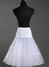 White 65cm Tiered Lycra Crystal Tulle Bridal Wedding Petticoat
