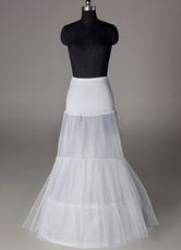 100cm zweistufiger Unterrock für Mermaid-Kleid in Weiß