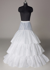 White 90cm multicamadas cauda forro casamento nupcial Petticoat