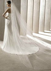 Veli da sposa in tulle bianco a un livello (300 * 200 cm)