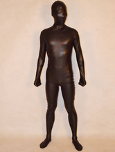 Morph Suit Black Shiny Metallic Fabric Zentai Suit Unisex Full Body Suit