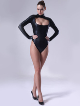 Disfraz Carnaval Sexy Negro Metálico Brillante para Mujeres Halloween