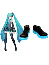 Stylish Vocaloid Hatsune Miku Imitated Leather Cosplay Shoes