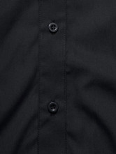 Fashion Quality Black Narrow White Collar Long Sleeves Cotton Formal ...