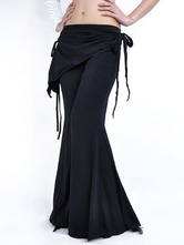 パンツ，ベリーダンス衣装　ブラック　女性向け　コットン+スパンデックス
