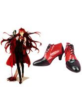 Halloween Zapatos de Grell Sutcliff para cosplay de Kuroshitsuji
