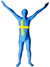 Flag of Sweden Full Body Spandex Suit Zentai Suit
