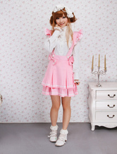 Lolitashow Pink Cotton Multi Layer Lolita Skirt