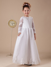 communion length floor dresses